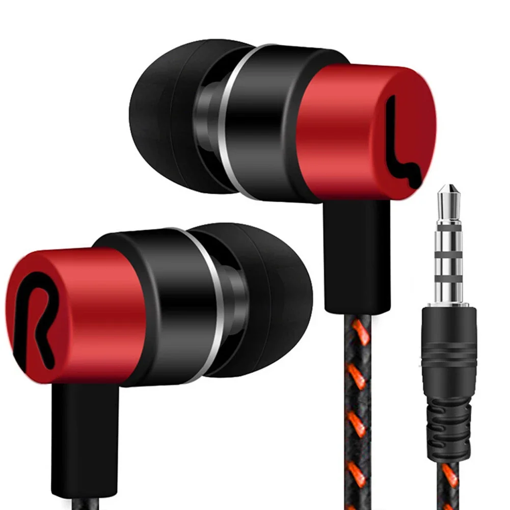 Audiophile Headphone Wired - หูฟังแบบมีสาย 2 กล่องพื้นฐาน 3.5 มม.หูฟังสเตอริโอชนิดใส่ในหูหูฟังมือถือ Braided