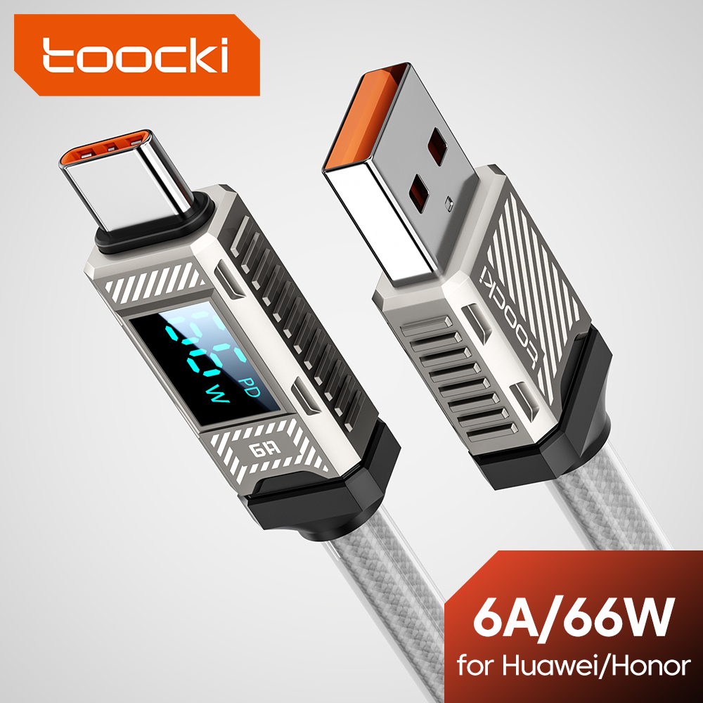 Usb C Earphone - สายชาร์จเร็ว Toocki PD 66W USB C