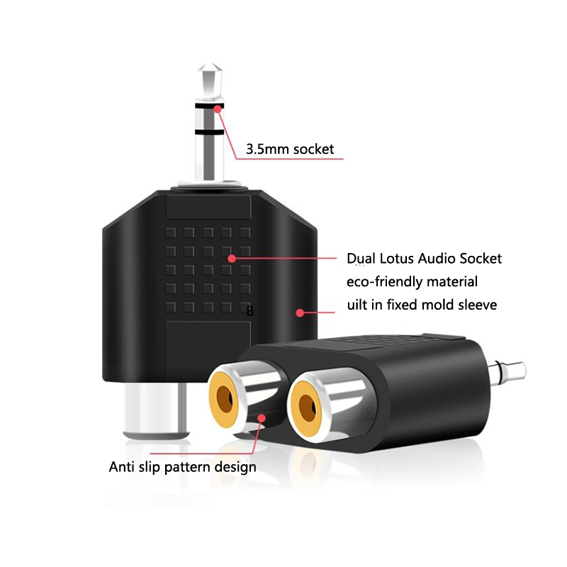 Earphone Splitter Jack - 1/2/4 ชิ้น 3.5 มม.แจ็คสเตอริโอ AUX ชาย