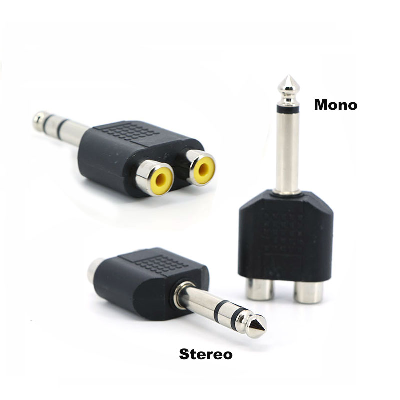 Audio Splitter Y - สายต่อเสียง 6.35 มม. 6.5 โมโน สเตอริโอ
