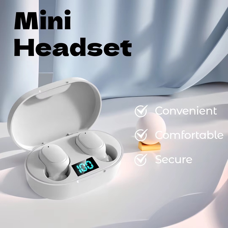 Wireless Earbuds Tws - A6S TWS หูฟังไร้สายบลูทูธชุดหูฟังระบบควบคุมแบบสัมผัสหูฟังพร้อมไมโครโฟน HD หูฟังกีฬาหูฟังกันน้ำสำหรับไอโฟน
