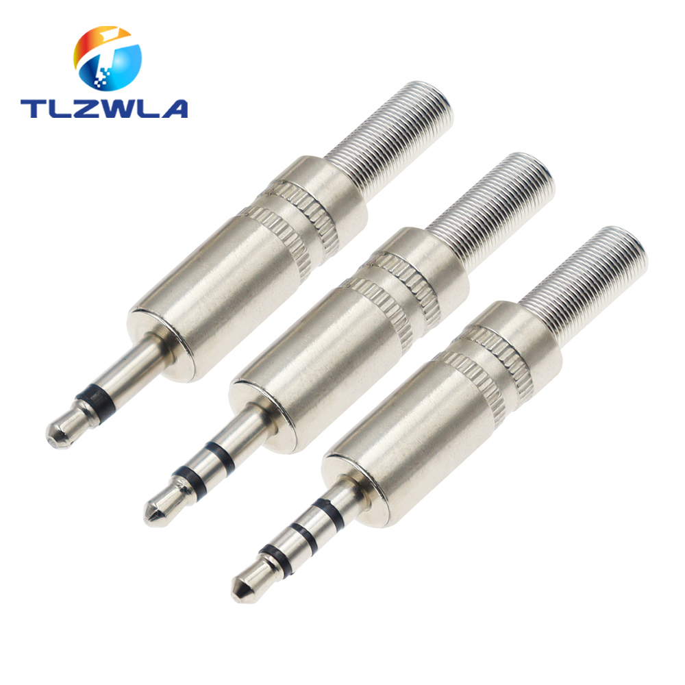 Cable Extension 3.5 - 5PCS ซ่อมโลหะ 3.5 มม.ปลั๊กหูฟังโมโนสเตอริโอบัดกรีสายเชื่อมต่อ 3.5 2