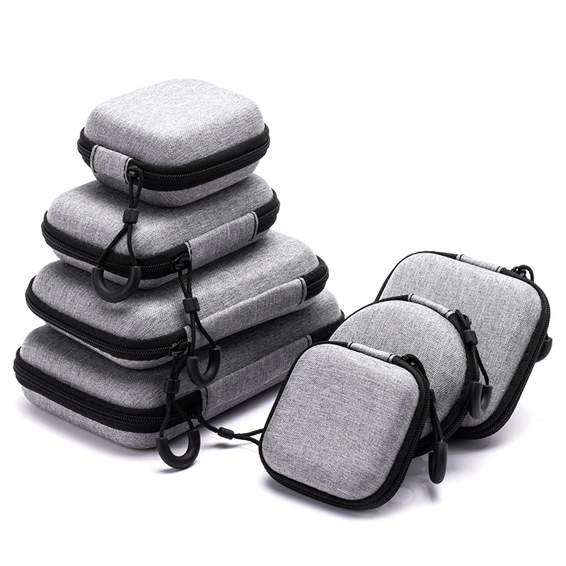 Headphone Case Hard - 1 ชิ้นแบบพกพา ทนต่อแรงกระแทก กระเป๋าใส่หูฟัง กระเป๋าใส่หูฟัง กระเป๋าเก็บหูฟัง
