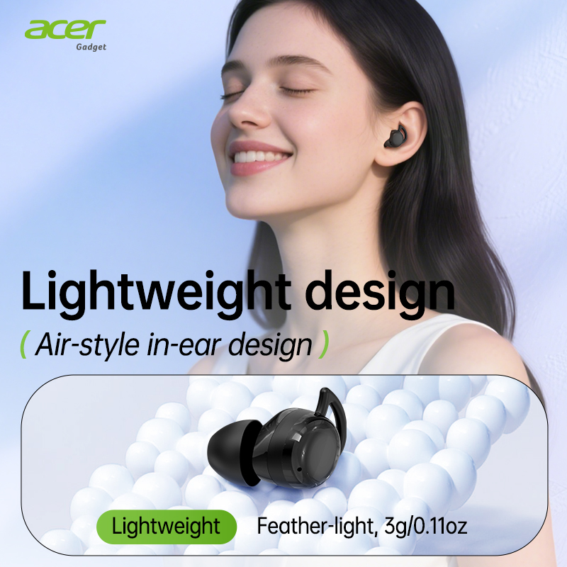 Sports Earphone Hook - เอเซอร์ OHR557 ของแท้หูฟังบลูทูธแบบใส่ในหู จอแสดงผลดิจิตอล กล่องชาร์จ จับคู่อัตโนมัติ