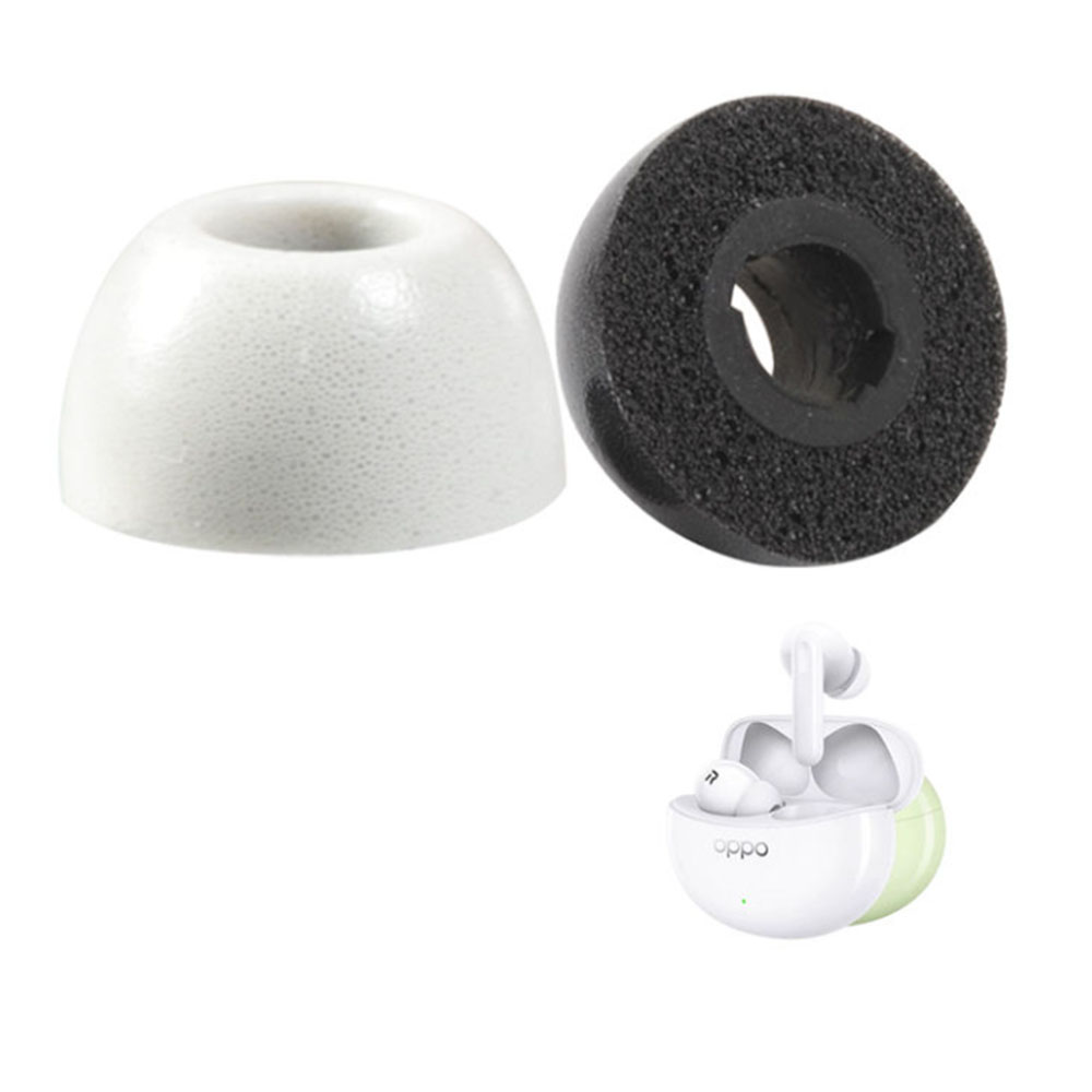 Earphone Foam Tip - 6ชิ้นปลายโฟมจำรูปสำหรับ Oppo ฟรีหูฟังบลูทูธ3ชิ้น, อุปกรณ์เสริมชุดหูฟังหมวกเบาะ sarung Busa