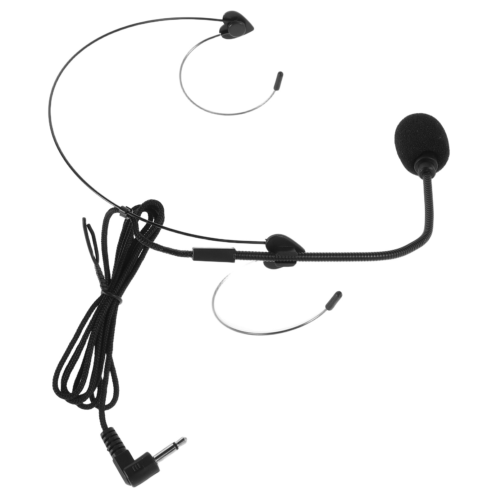 Wired Earphone Mic - ไมโครโฟนแบบมีสายสำหรับหูฟัง ไมค์ขนาดเล็กแบบคล้องหู ไมค์คอนเดนเซอร์แบบแขวน ปรับได้ ใช้ได้กับปลั๊ก 3.5