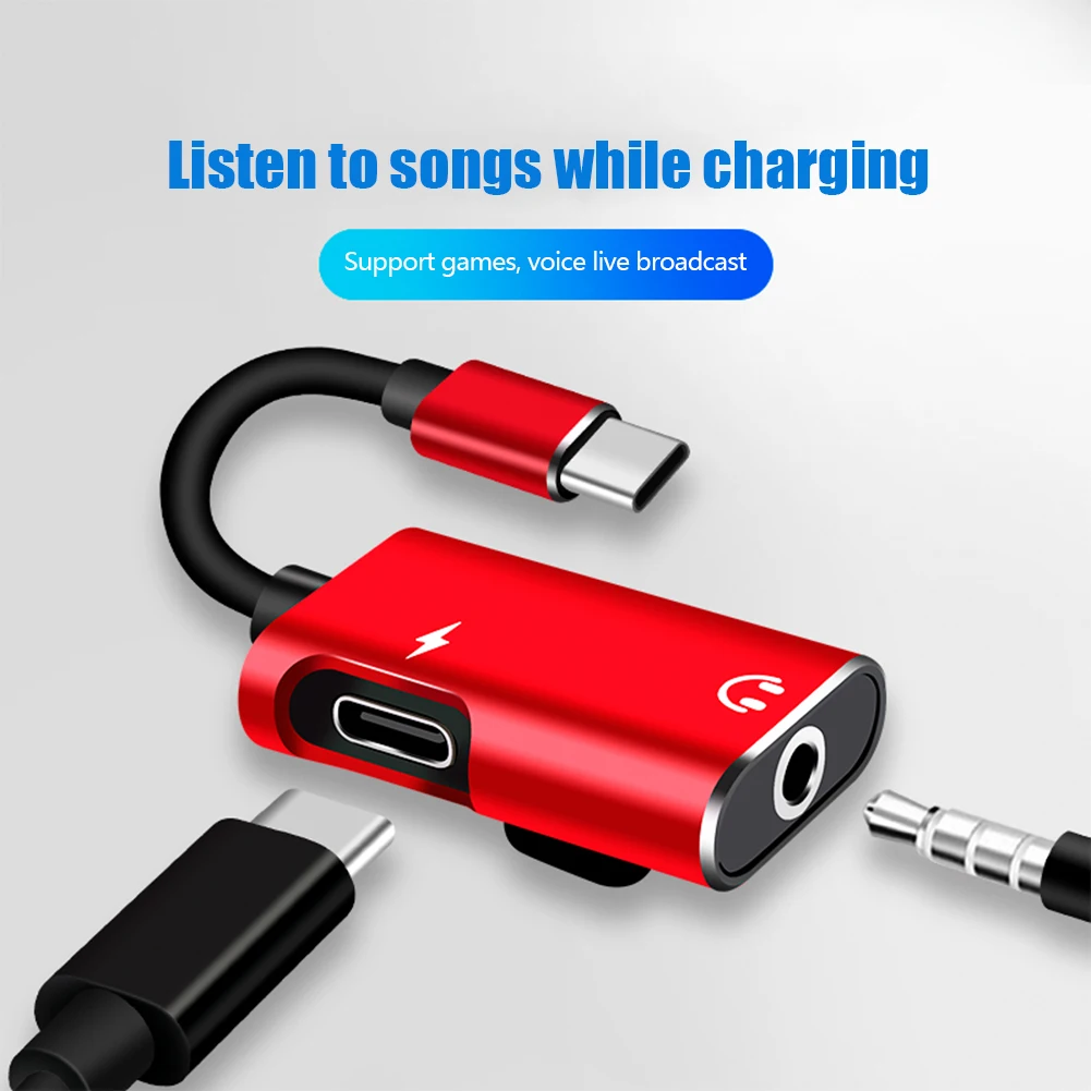Earphone Splitter Jack - อะแดปเตอร์ USB-C เป็น 3.5 มม. แบบ