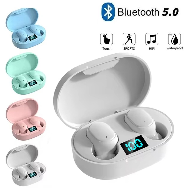 Wireless Earbuds Tws - A6S TWS หูฟังไร้สายบลูทูธชุดหูฟังระบบควบคุมแบบสัมผัสหูฟังพร้อมไมโครโฟน HD หูฟังกีฬาหูฟังกันน้ำสำหรับไอโฟน