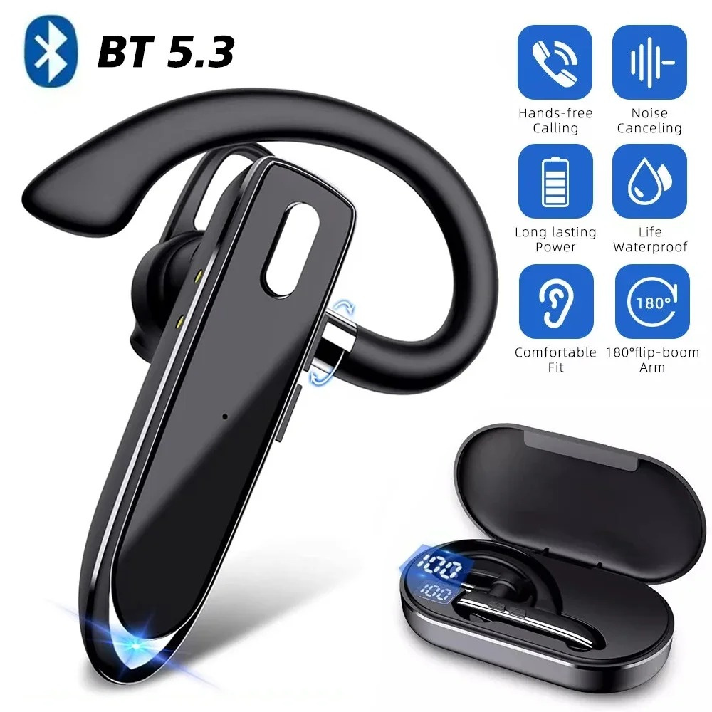 Bluetooth Headset On Ear - หูฟังไร้สายบลูทูธพร้อมไมโครโฟนหูฟัง ENC ชุดหูฟังแฮนด์ฟรีตัดเสียงรบกวน Busines Auriculares ขับรถ