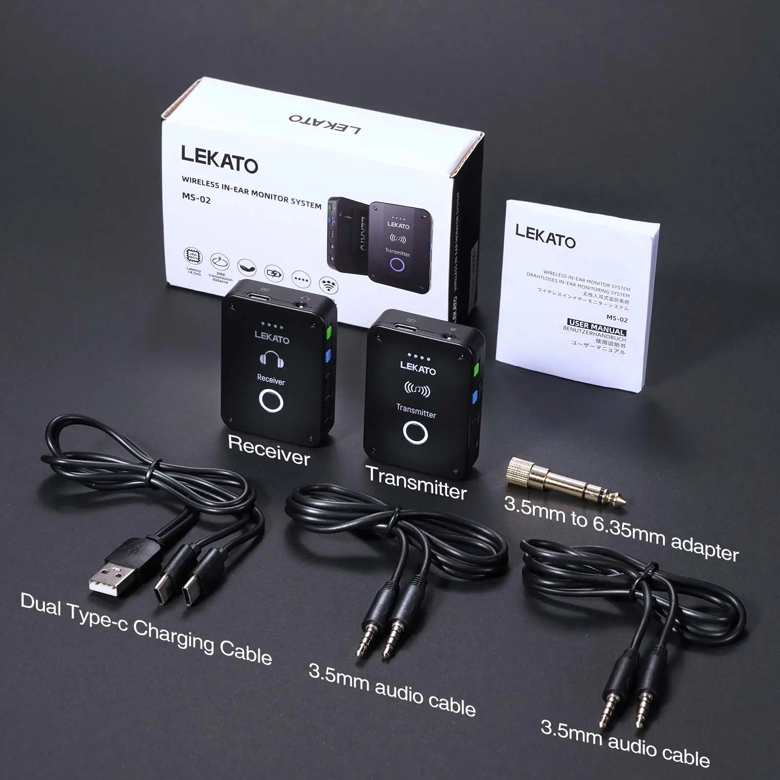 In Ear Monitor Iem - Lekato Ms-02 ไร้สาย Iem System-2.4 Ghz