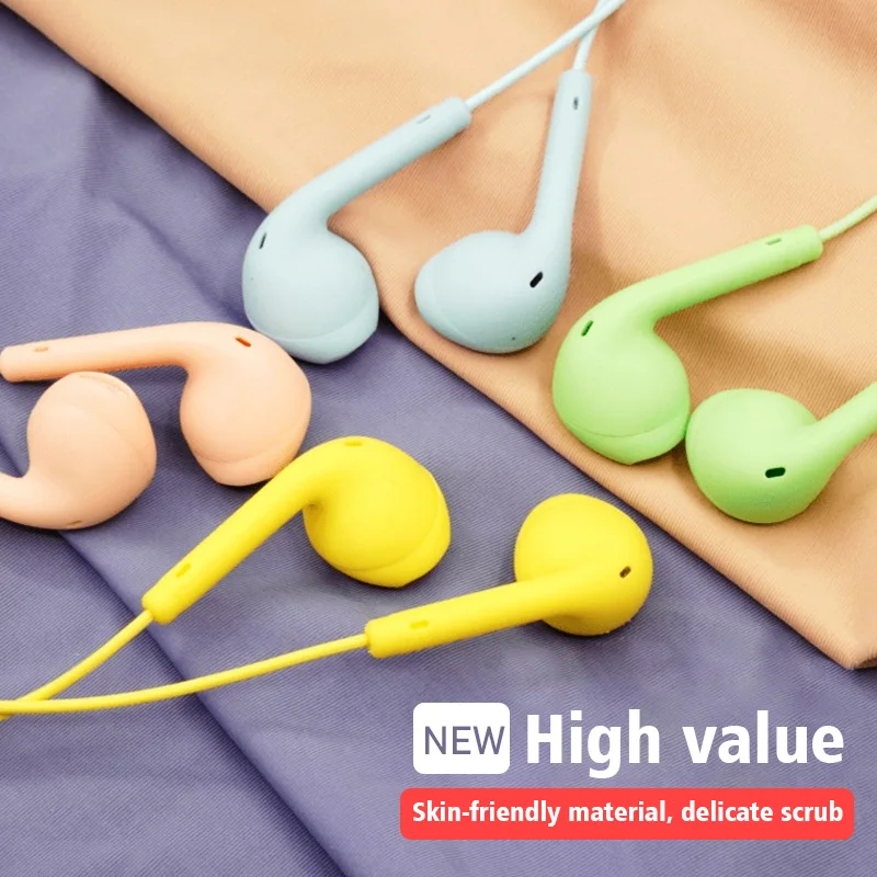 Wired Earphone Mic - 1/2/3/4 ชิ้น ยูนิเวอร์แซล 3.5 มม. หูฟังสเตอริโอแบบใส่ในหูกีฬาเพลงเอียร์บัดแฮนด์ฟรีชุดหูฟังแบบมีสายหูฟังพร้อมไมโครโฟน