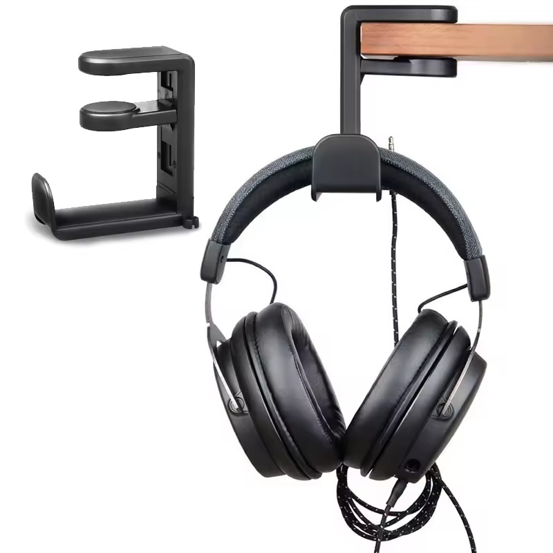Headphone Stand Desk - ที่ยึดหูฟังใต้โต๊ะ ดีไซน์แบบหนีบหมุนได้ สำหรับ Bose Sony AirPods