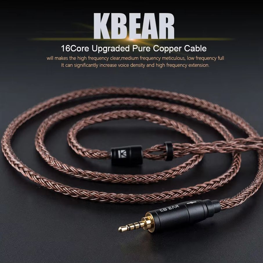 In Ear Monitor Iem - KBEAR 16 core 2-pin IEM สายหูฟัง,