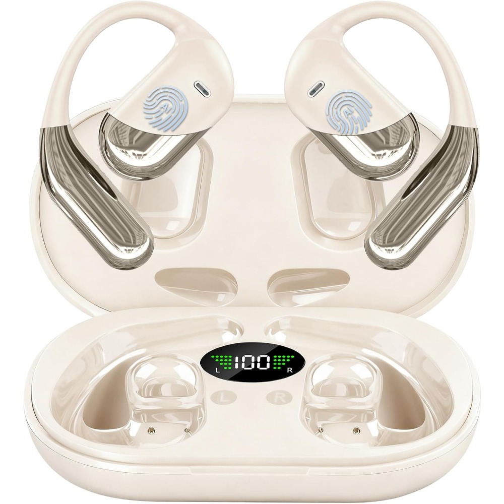 Earbuds Charging Case - หูฟังบลูทูธไร้สายแปลภาษาแบบเรียลไทม์ 144 ภาษา ดีไซน์แบบเปิดหู พร้อมกล่องชาร์จ เหมาะสำหรับการเดินทาง