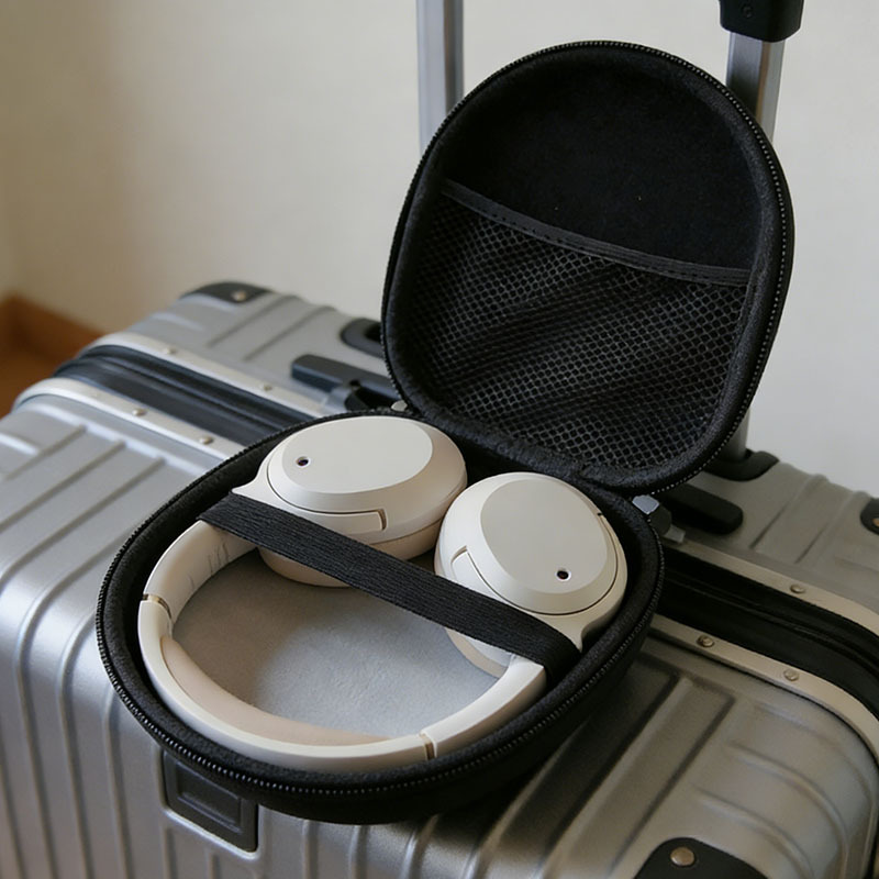 Headphone Case Hard - กล่องเก็บของอเนกประสงค์สีดำ EVA แข็งแรง ทนทานต่อแรงกระแทก กันน้ำ สำหรับหูฟัง