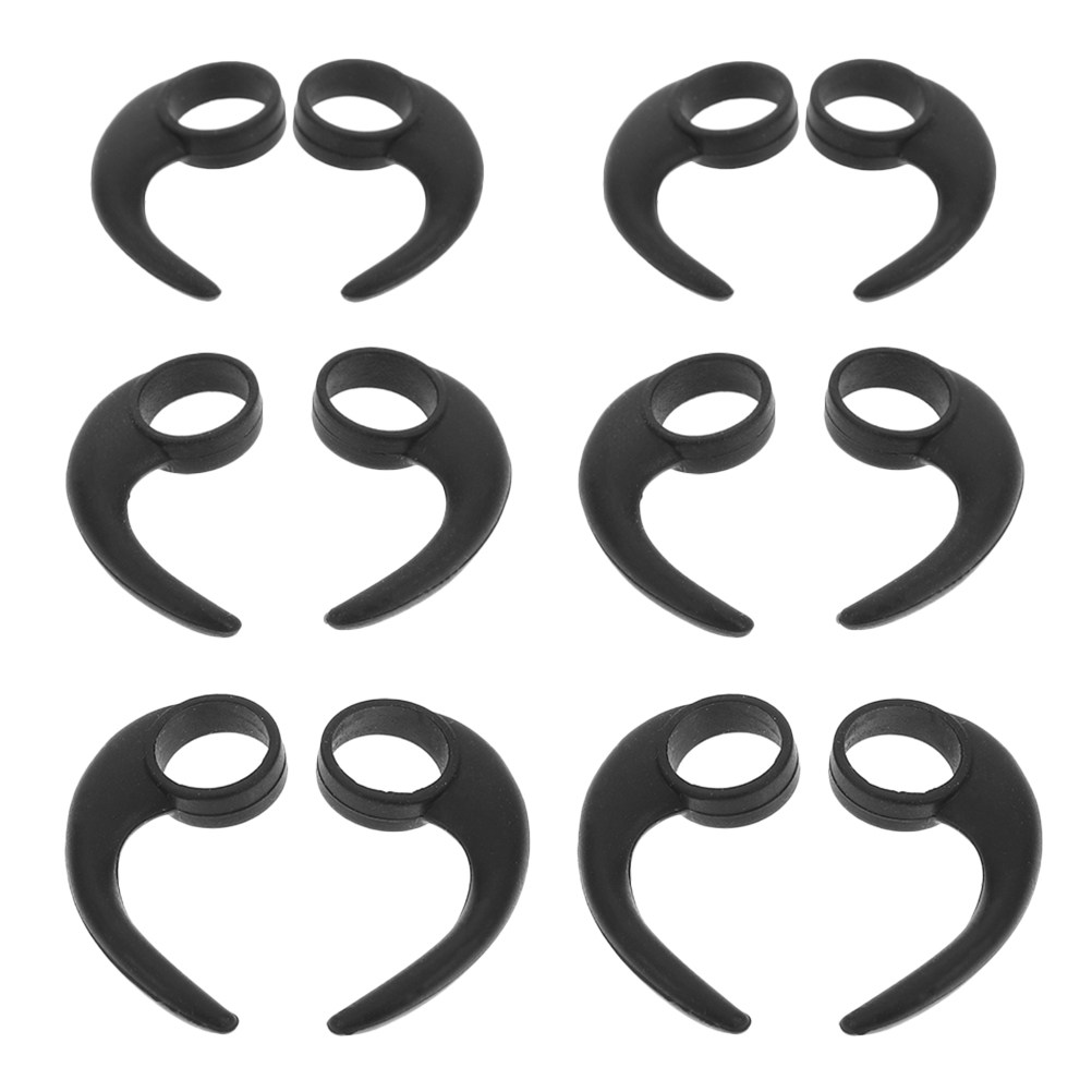 Silicone Ear Tip Replacement - 12 ชิ้น ที่เกี่ยวหูซิลิโคนแบบสปอร์ต กันลื่น สำหรับหูฟังแบบใส่ในหู จุกหูฟังแบบนุ่ม