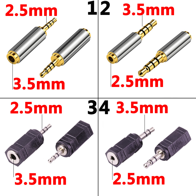 Cable Extension 3.5 - แจ็ค3.5มม.ถึง2.5มม.อะแดปเตอร์เสียง2.5มม.ชาย3.5มม.หญิงสำหรับลำโพง Aux หูฟังสเตอริโอชุดหูฟังไมโครโฟน