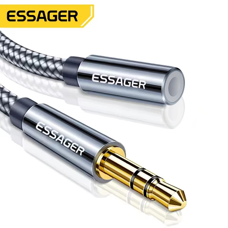 Earphone Splitter Jack - เอสเซเจอร์ 3.5 มม. สายสัญญาณเสียง Aux แจ็คต่อหูฟัง