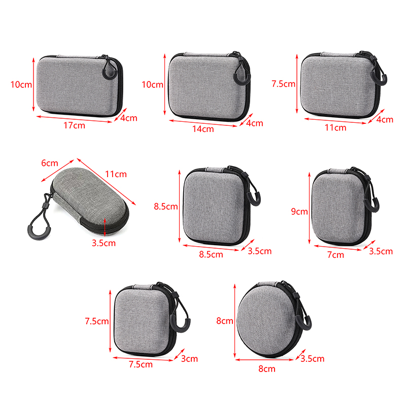 Headphone Case Hard - ใหม่แบบพกพา ทนต่อแรงกระแทก กระเป๋าใส่หูฟัง กระเป๋าเก็บหูฟัง กระเป๋าเก็บหูฟังแบบแข็ง อุปกรณ์เสริมหูฟัง