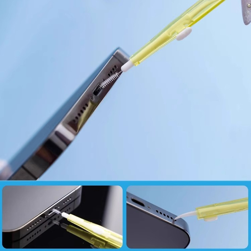 Usb C Earphone - ชุดทำความสะอาดช่องเสียบ USB-C แบบโลหะ พร้อมแปรงทำความสะอาด สำหรับโทรศัพท์และหูฟัง