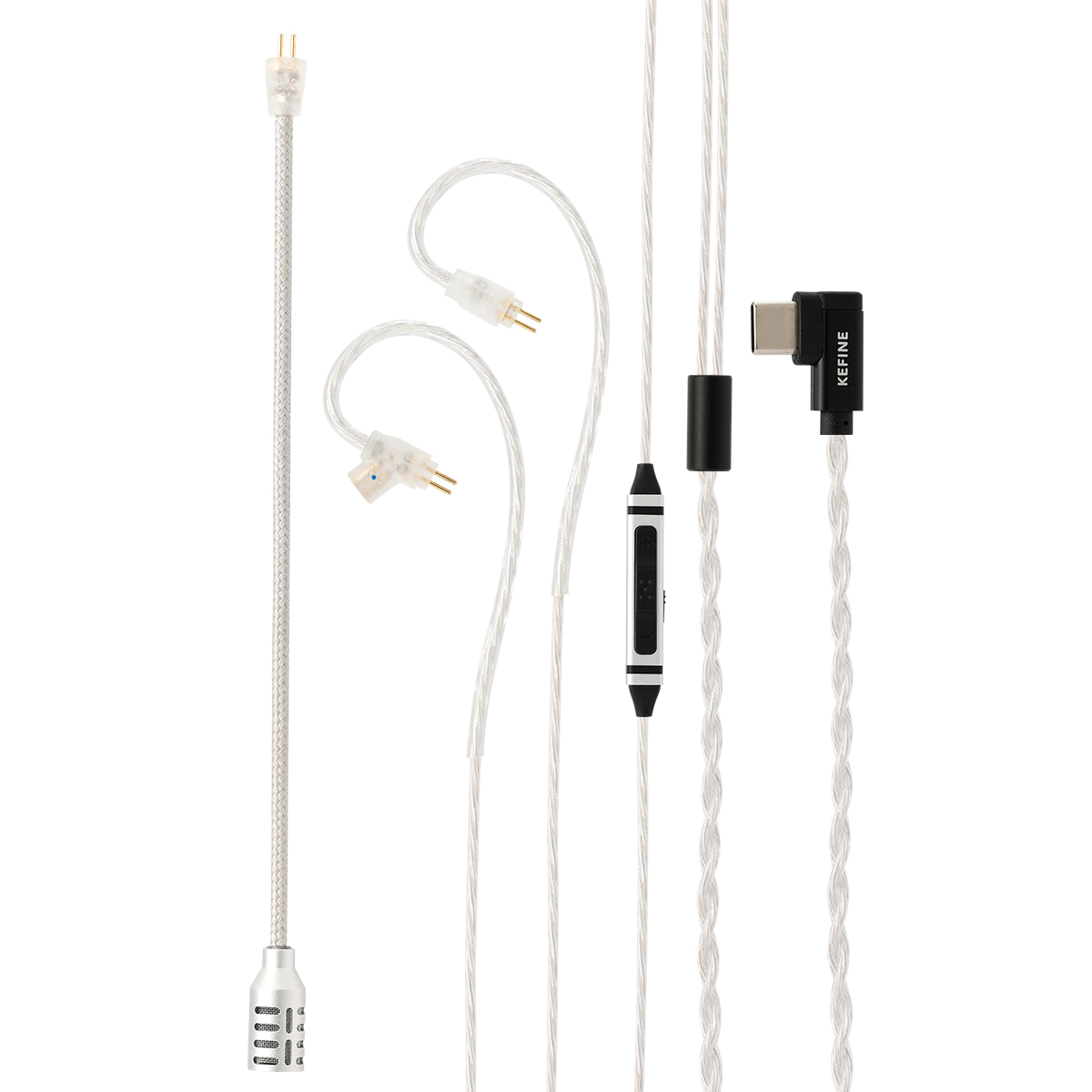 Wired Earphone Mic - เคฟีนสายเคเบิลสำหรับเล่นเกมสำหรับหูฟังแบบมีสายไฮไฟประเภท C USB + ไมโครโฟน +