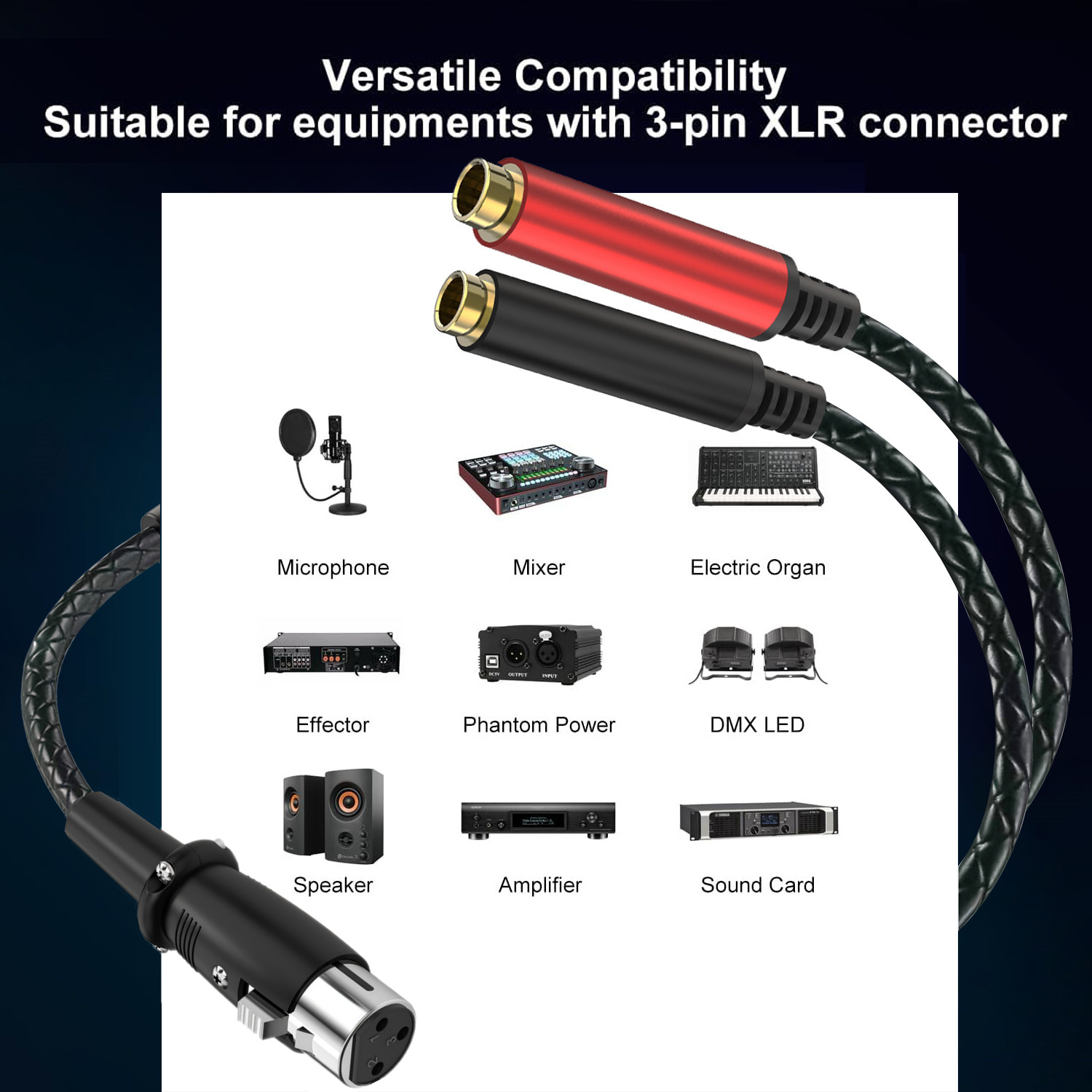 สายแยกเสียงแบบ Y 3Pin XLR ตัวเ - Earphone Splitter Jack บทวิจารณ์และราคา
