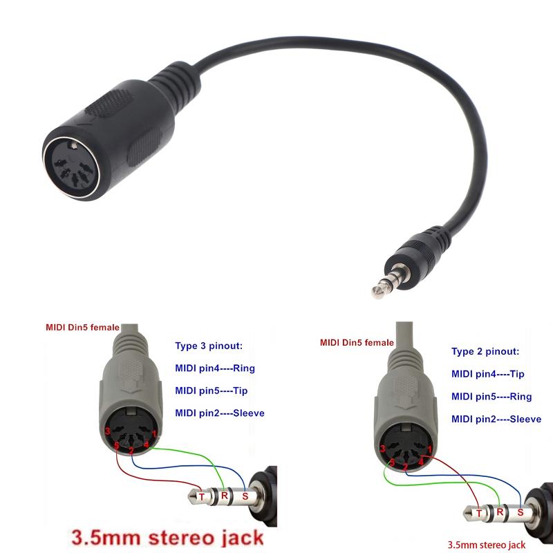 [ใหม่] สายแปลง MIDI Din 5 เป็น - Cable Extension 3.5 บทวิจารณ์และราคา