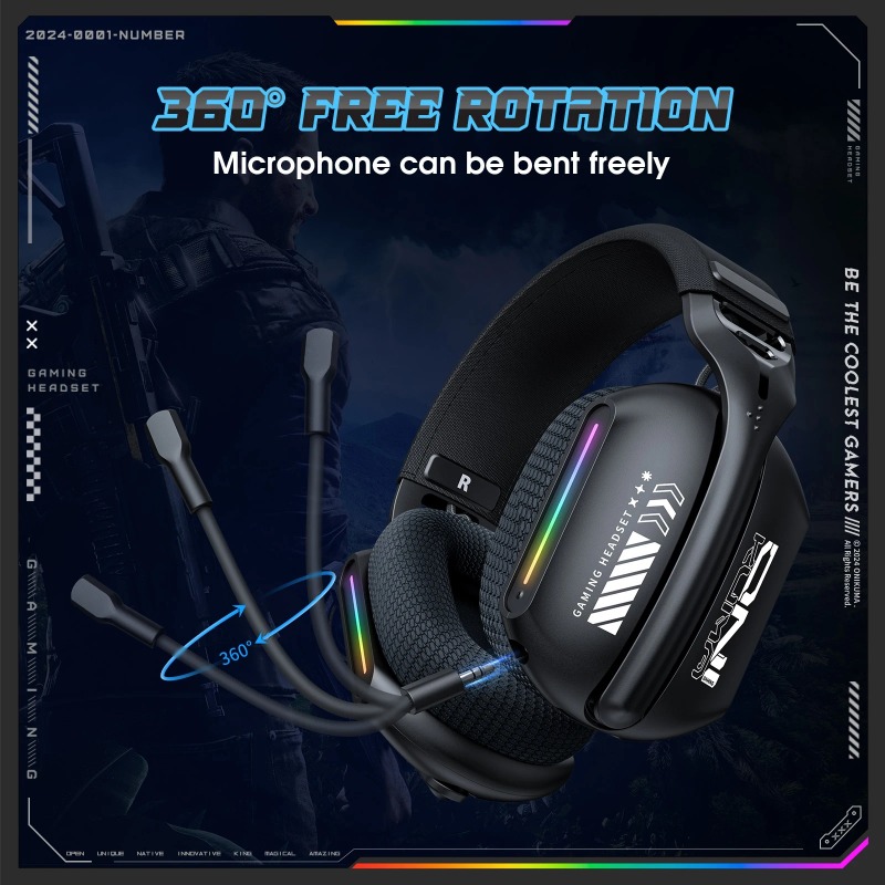 หูฟังเกมมิ่งไร้สาย ONIKUMA GT8 - Gaming Headset Rgb บทวิจารณ์และราคา
