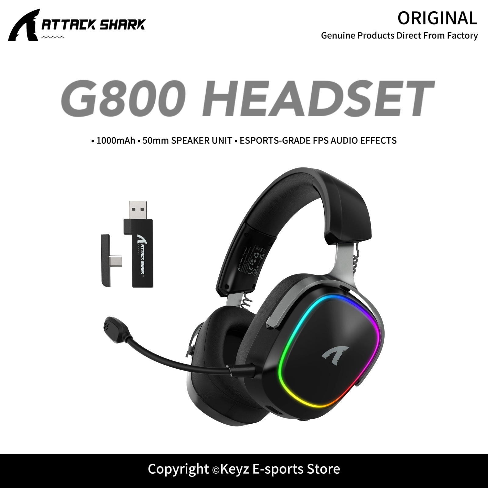 หูฟังเกมมิ่งไร้สาย ATTACK SHAR - Gaming Headset Rgb บทวิจารณ์และราคา