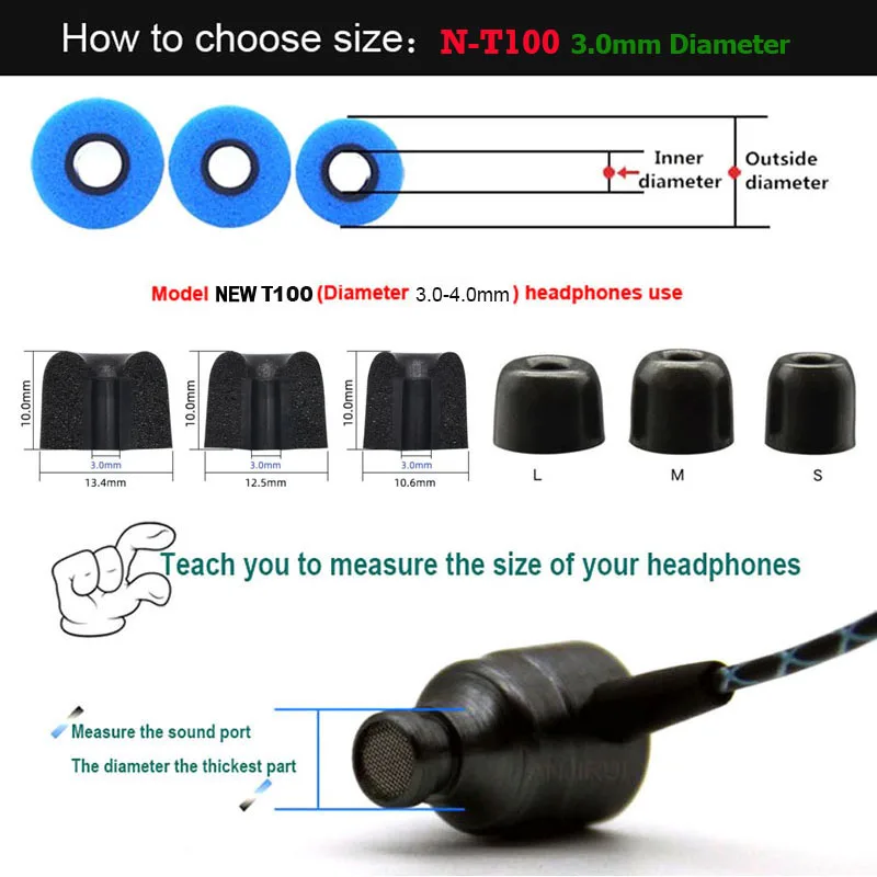 20 คู่ ANJIRUI T100 เมมโมรี่โฟ - Earphone Foam Tip บทวิจารณ์และราคา