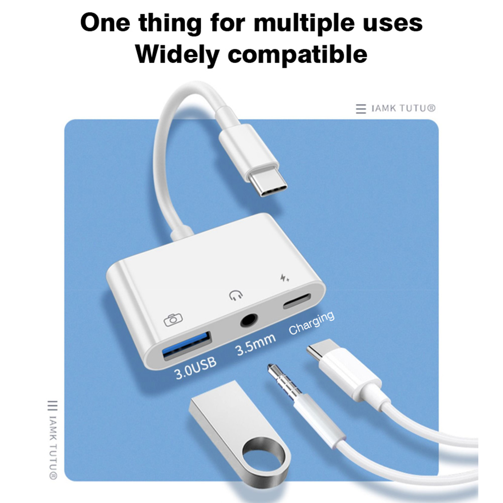 อะแดปเตอร์แปลงเสียง 3 in 1 Typ - Earphone Splitter Jack บทวิจารณ์และราคา