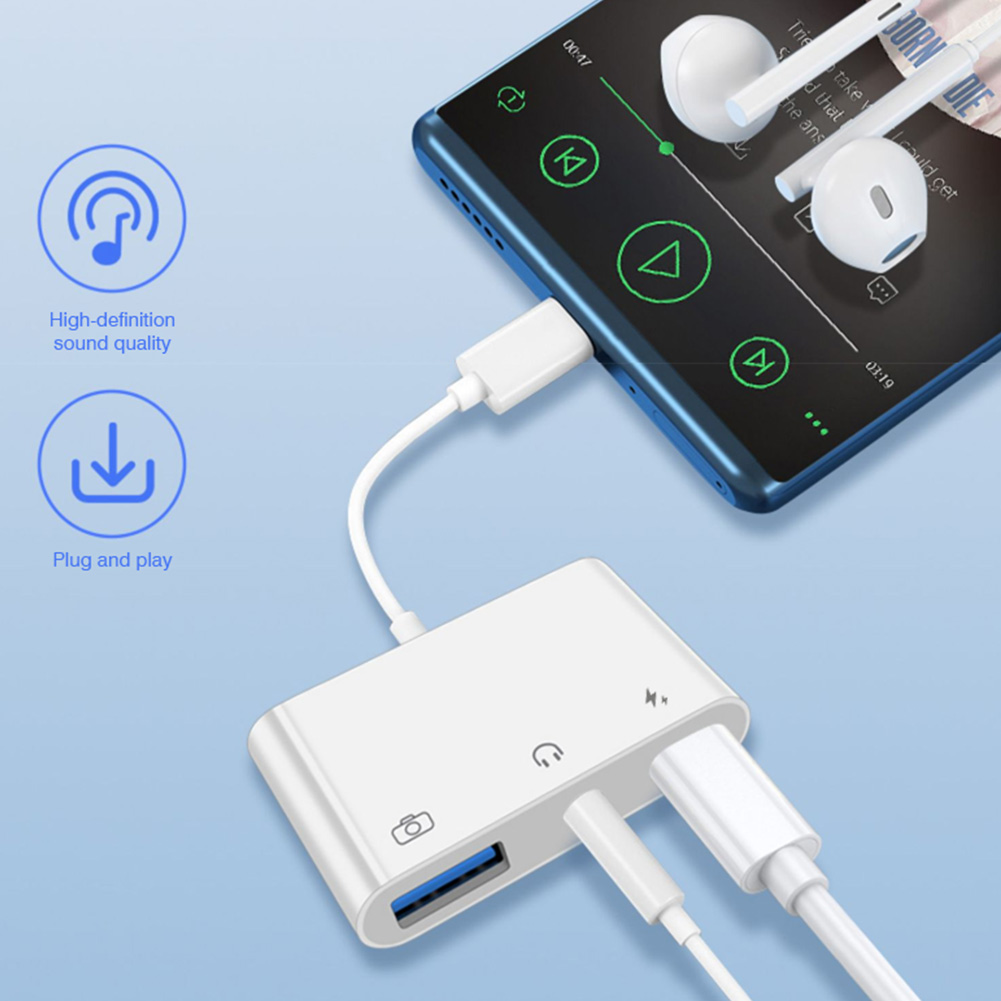 อะแดปเตอร์แปลงเสียง 3 in 1 Typ - Earphone Splitter Jack บทวิจารณ์และราคา