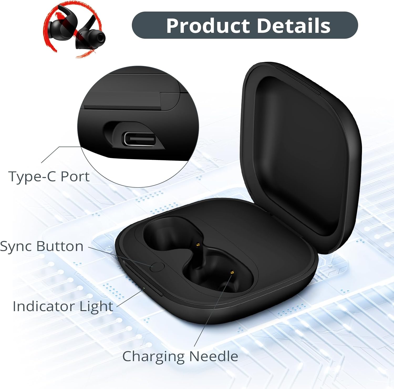 แบตเตอรี่ 700mAh กล่องชาร์จหูฟ - Earbuds Charging Case บทวิจารณ์และราคา