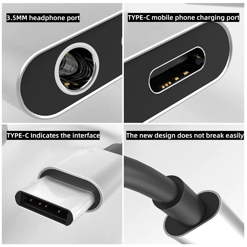 อะแดปเตอร์เสียง2อิน1ชนิด C ถึง - Audiophile Headphone Wired บทวิจารณ์และราคา