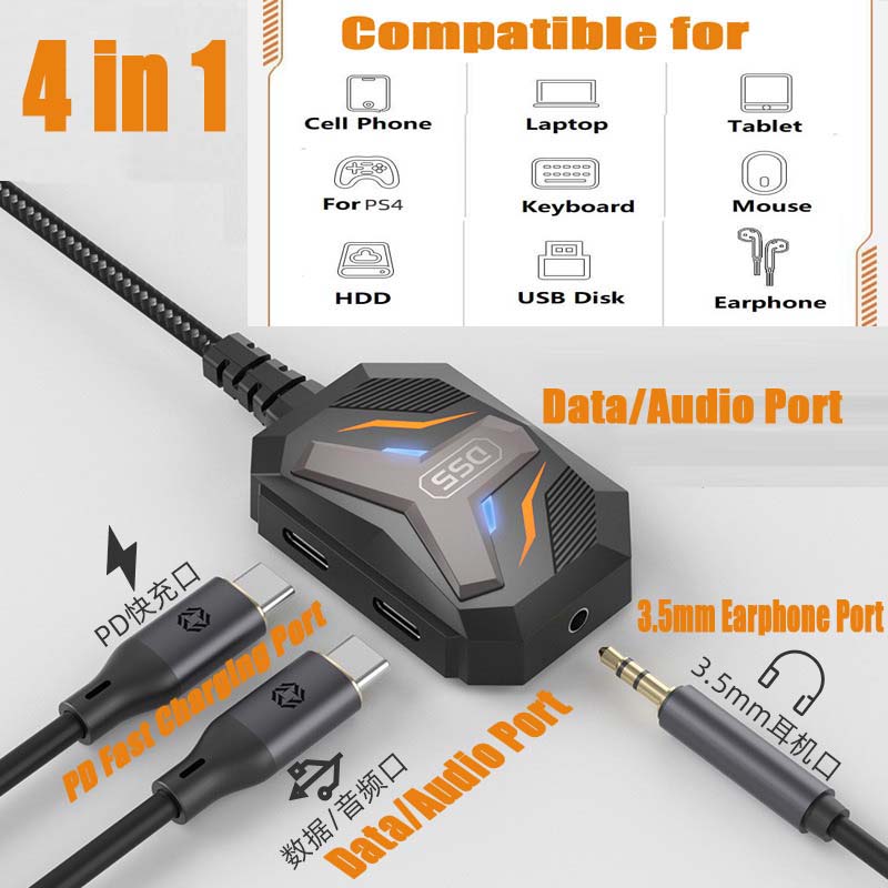 ตัวแปลงแยกสัญญาณ Type C เป็นช่ - Earphone Splitter Jack บทวิจารณ์และราคา