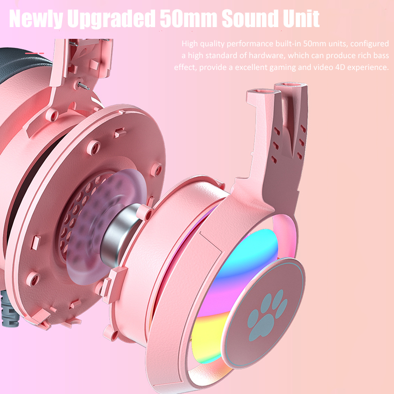 ชุดหูฟังสำหรับเด็กผู้หญิงสีชมพ - Gaming Headset Rgb บทวิจารณ์และราคา