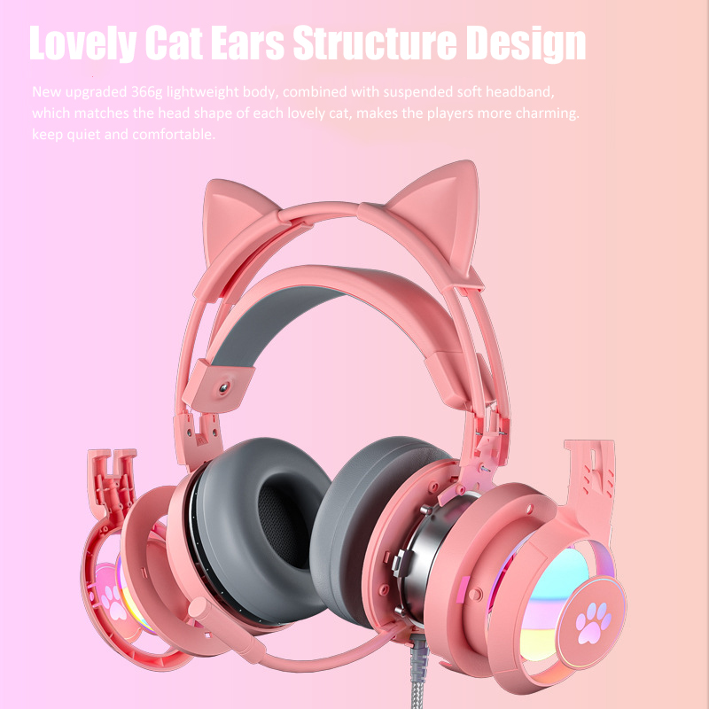 ชุดหูฟังสำหรับเด็กผู้หญิงสีชมพ - Gaming Headset Rgb บทวิจารณ์และราคา