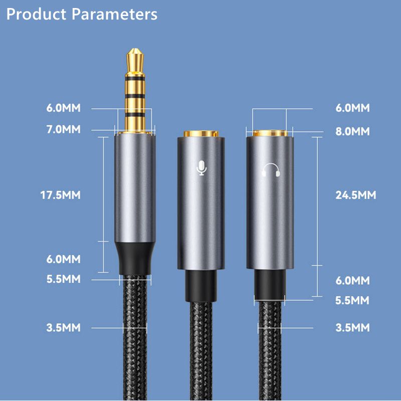 แจ็ค 3.5 มม.Aux Audio Cable ชา - Earphone Splitter Jack บทวิจารณ์และราคา