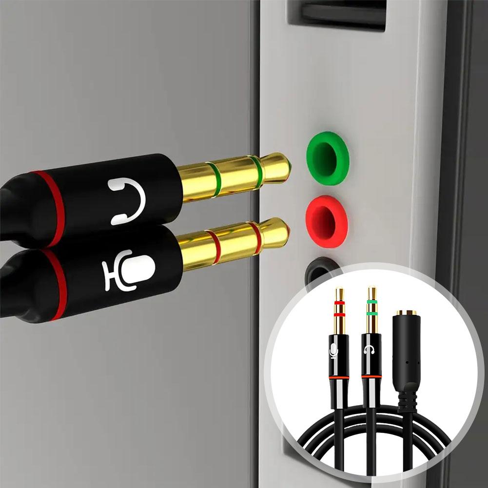 ตัวแปลงสัญญาณเสียงไมโครโฟนหูฟั - Audio Splitter Y บทวิจารณ์และราคา
