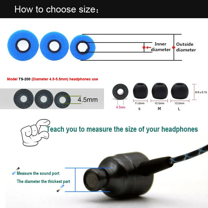 10 คู่เมมโมรี่โฟมแผ่นรองหูฟัง  - Earphone Foam Tip บทวิจารณ์และราคา